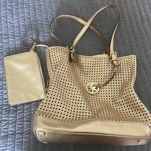 Michael Kors purse- gold